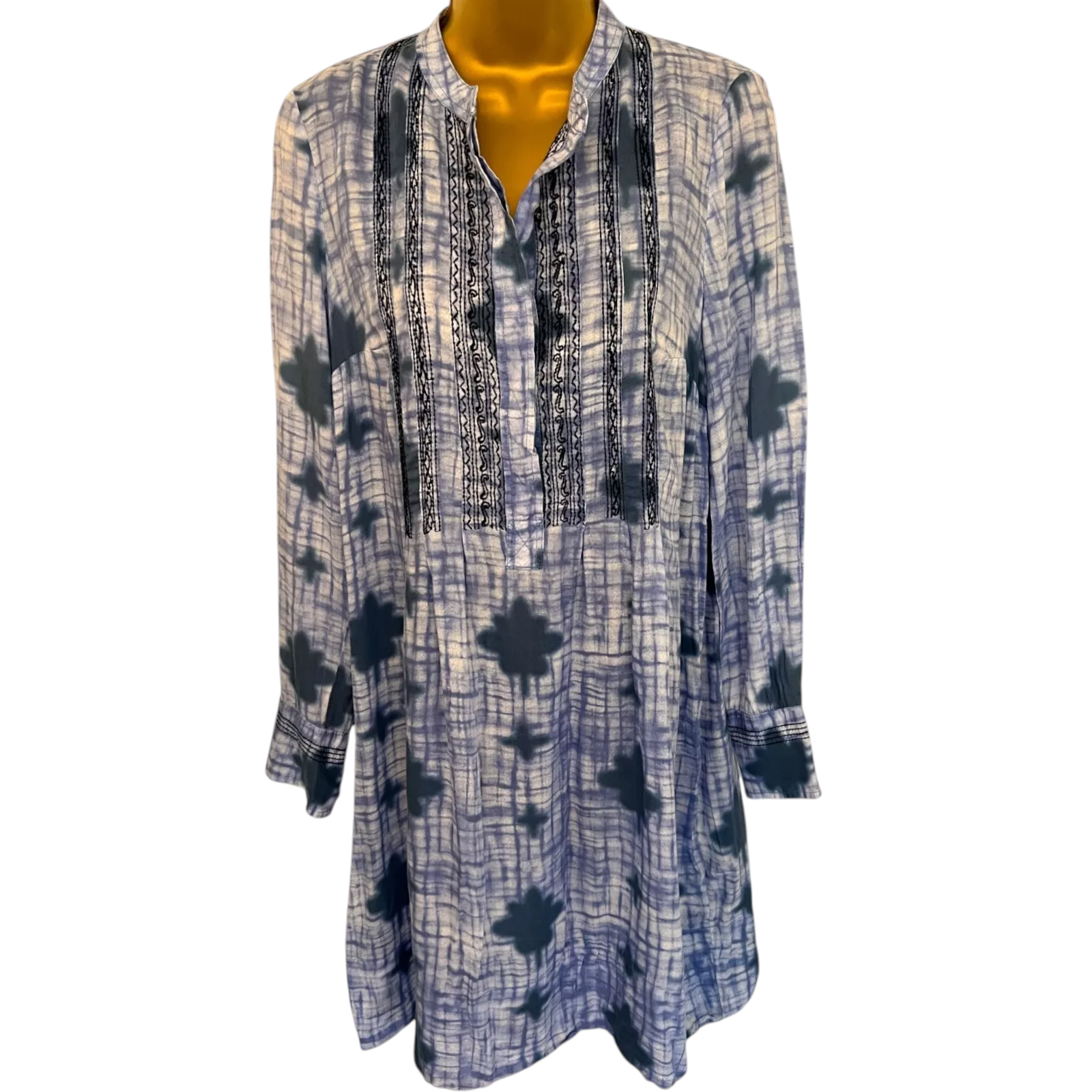 Noa Noa Blue Tie Dye Smock Dress UK 8