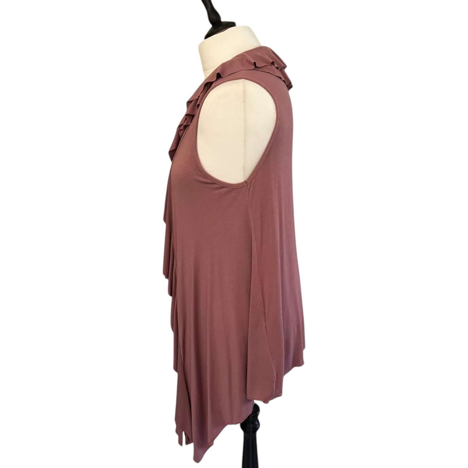 Charli Dusky Pink Jersey Long Summer Waistcoat UK 14