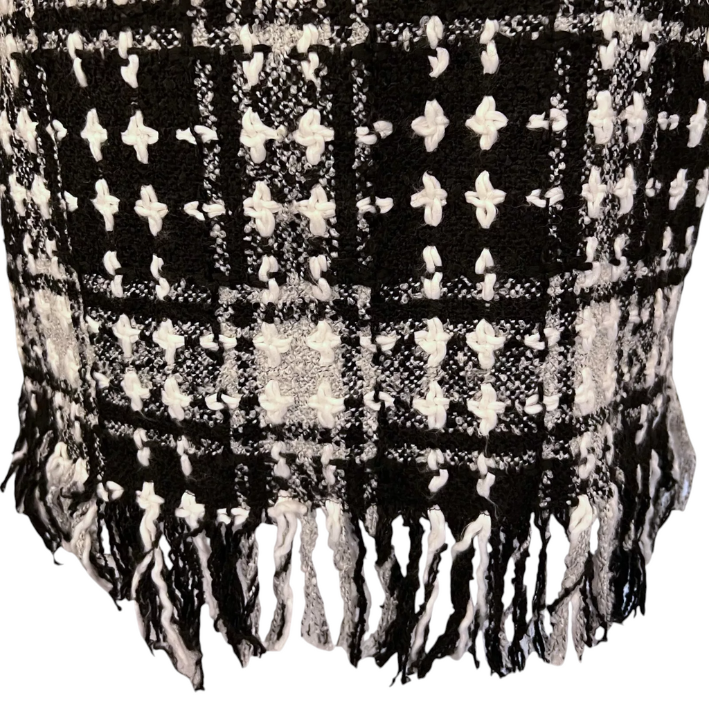 Double 11 Black & White Tweed Top UK 12/14