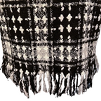 Double 11 Black & White Tweed Top UK 12/14