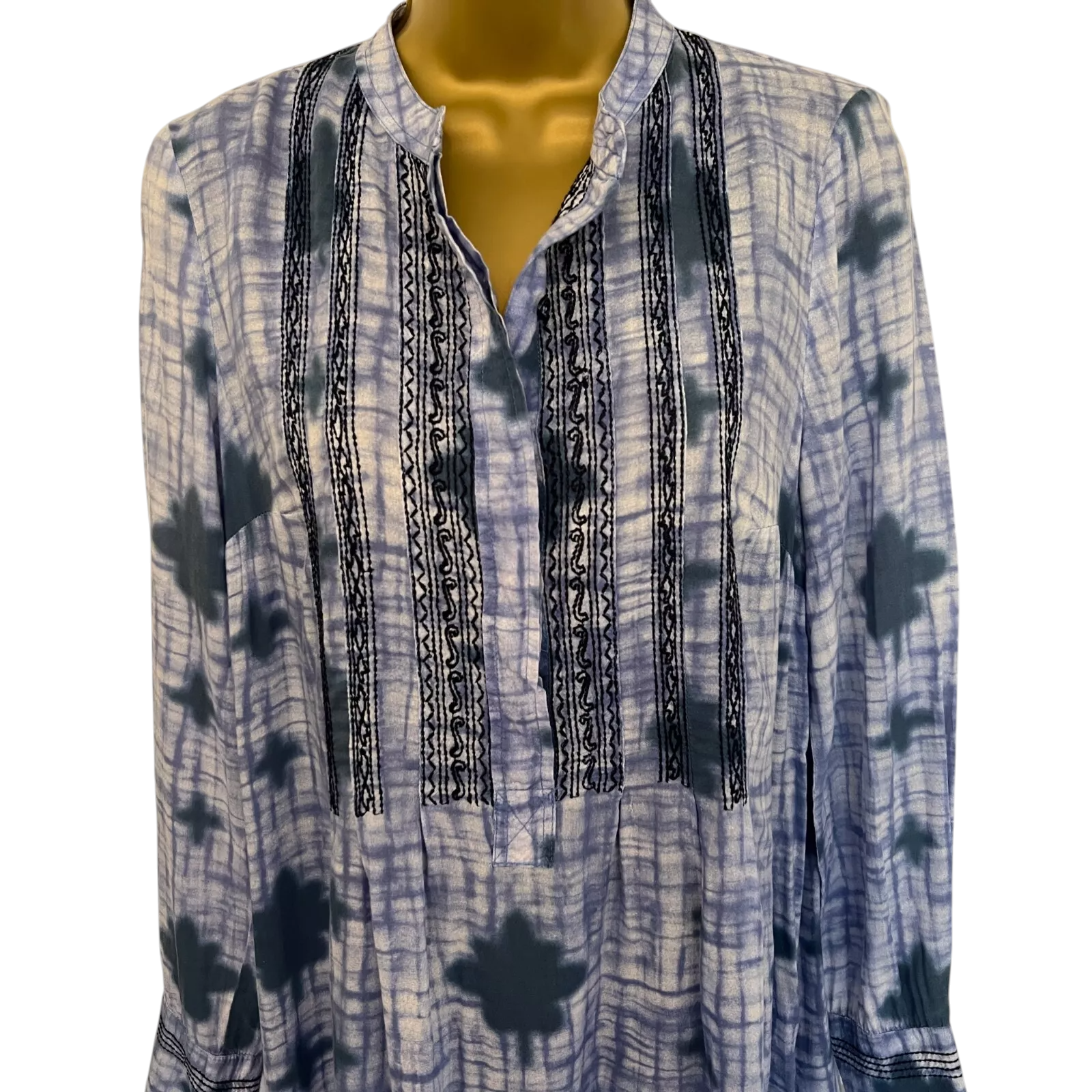 Noa Noa Blue Tie Dye Smock Dress UK 8
