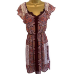 Monteau Los Angeles Dusky Pink Lace Dress UK 10