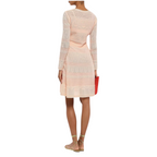 M Missoni Peach Lightweight Crochet Knit Cotton Dress UK 8