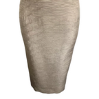 Jacques Vert Pale Gold Shimmer Textured Dress UK 14