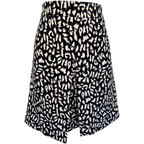 Warehouse Navy & Ivory Animal Print Skirt UK 14