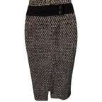 Escada Black Tweed Wool Mix Pencil Skirt UK 10