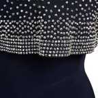 Joseph Ribkoff Navy Silver Beaded Dress Suit UK 12