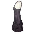 Karen Millen Brown Taffeta Bubble Hem Dress UK 8