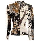 Roberto Naldi Abstract Print Fitted Jacket UK 10/12