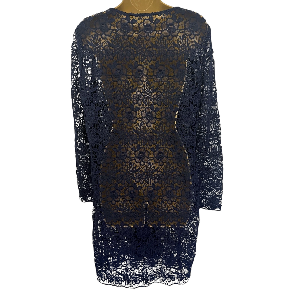 Gerry Weber Navy Lace Long Jacket UK 14