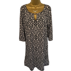Laundry by Shelli Segal Black & Cream Dress UK 8/ 10