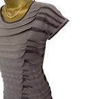 PennyBlack Max Mara One Sleeve Grey Fine Knit Dress UK 10
