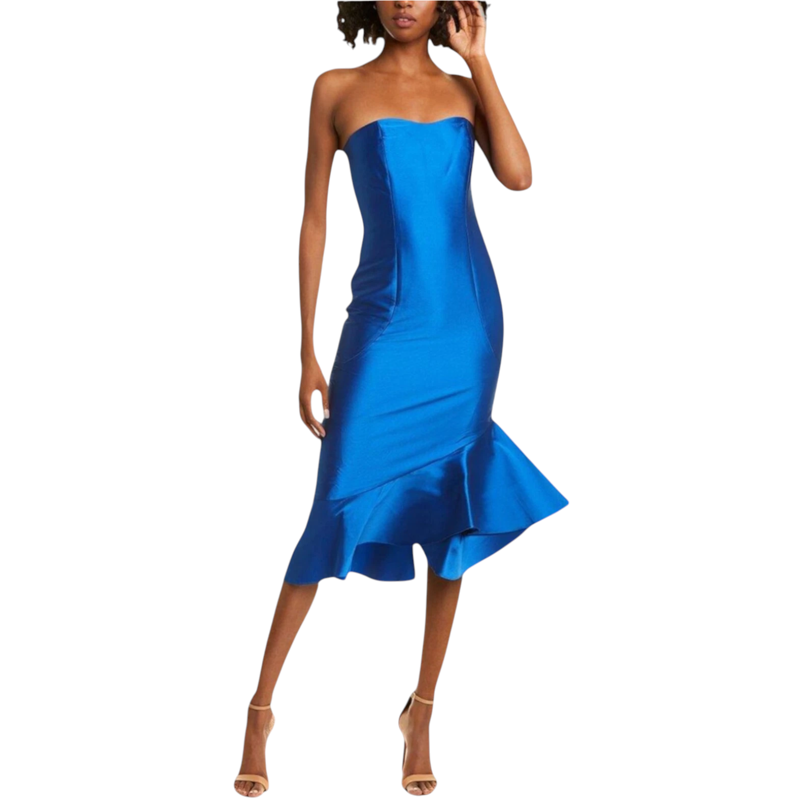Sachin & Babi Cleo Imperial Blue Trumpet Dress UK 6