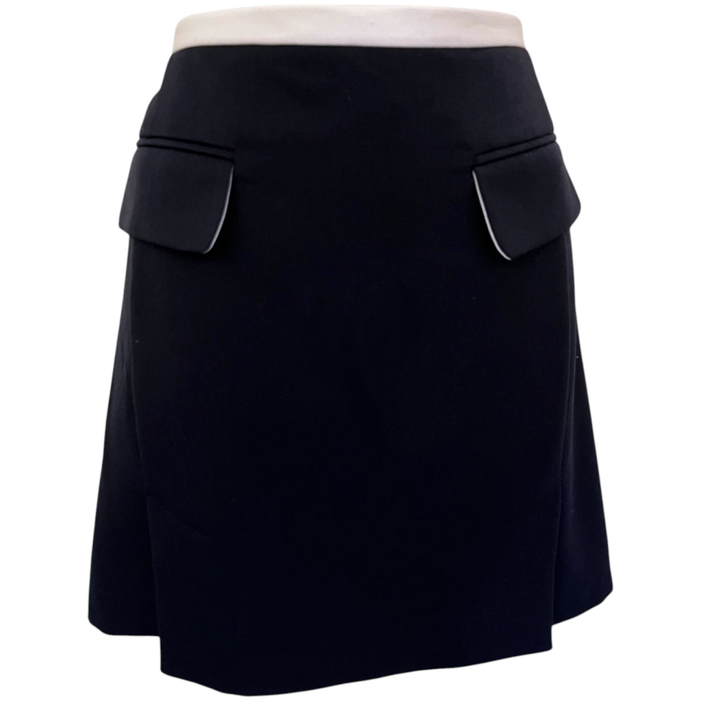 Miss Selfridge Navy & Ivory Tennis Skirt UK 14