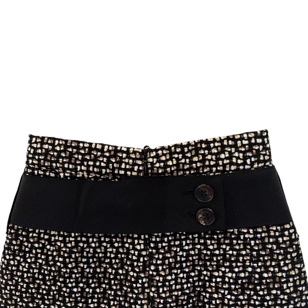 Escada Black Tweed Wool Mix Pencil Skirt UK 10