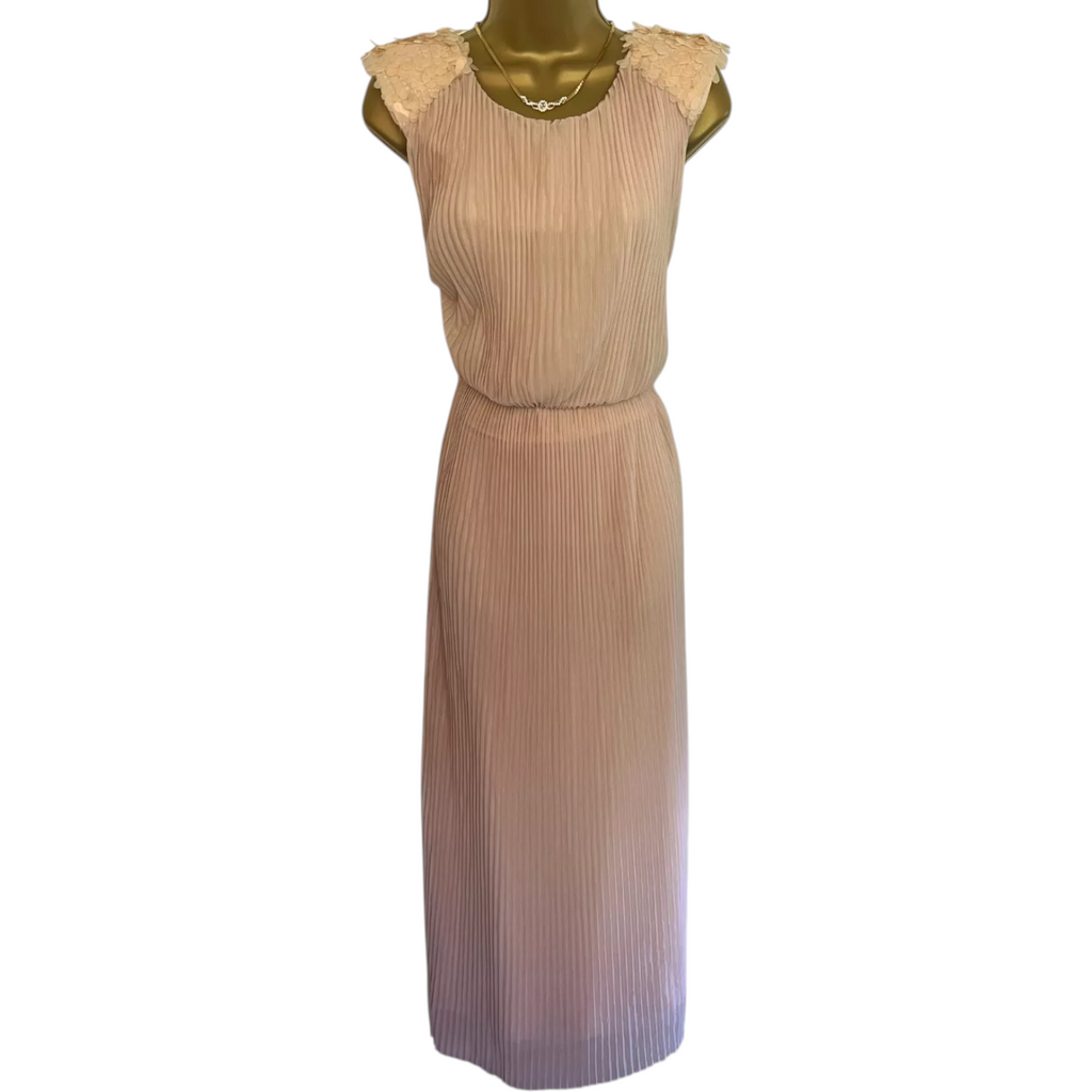 Miss Selfridge Blush Pleated Sequin Dress UK 8
