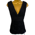 Detlef Mandel Avantgarde Black Beaded Top UK 8
