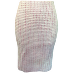 Escada White & Pink Tweed Cotton Skirt UK 10