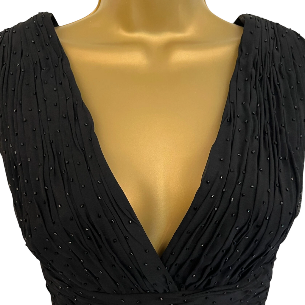 Detlef Mandel Avantgarde Black Beaded Top UK 8