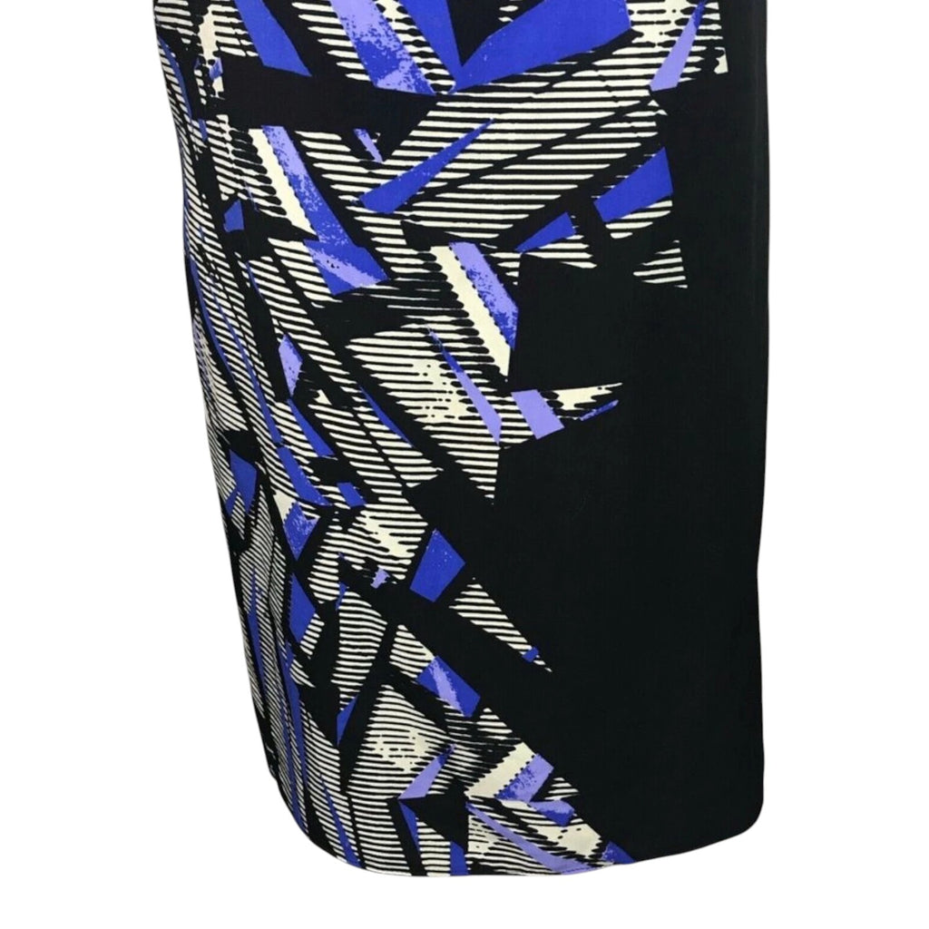 Dorothy Perkins Black Blue Geometric Dress UK 12
