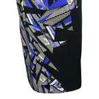 Dorothy Perkins Black Blue Geometric Dress UK 12