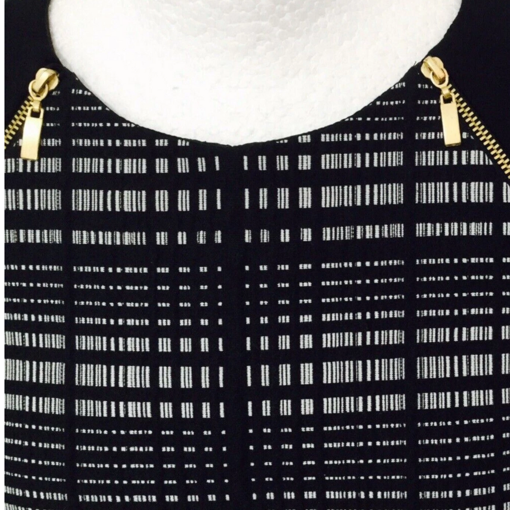 M&S Collection Black & Ivory Check Dress UK 10