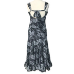Glitz Black Grey Paisley Sleeveless Strappy Dress UK 10