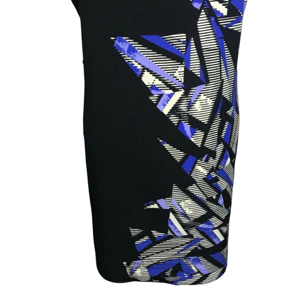 Dorothy Perkins Black Blue Geometric Dress UK 12
