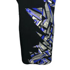 Dorothy Perkins Black Blue Geometric Dress UK 12