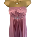 Monsoon Pink Silk Embellished Maxi Dress UK 8/10