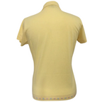Moose Golf Yellow Embroidered Cotton Top Polo UK 12