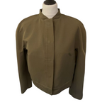 Enlist Khaki Cotton Ottoman Bomber Jacket Size M