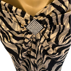 Dusk Frank Usher Gold Black Silk Halter Cocktail Maxi Dress UK 14