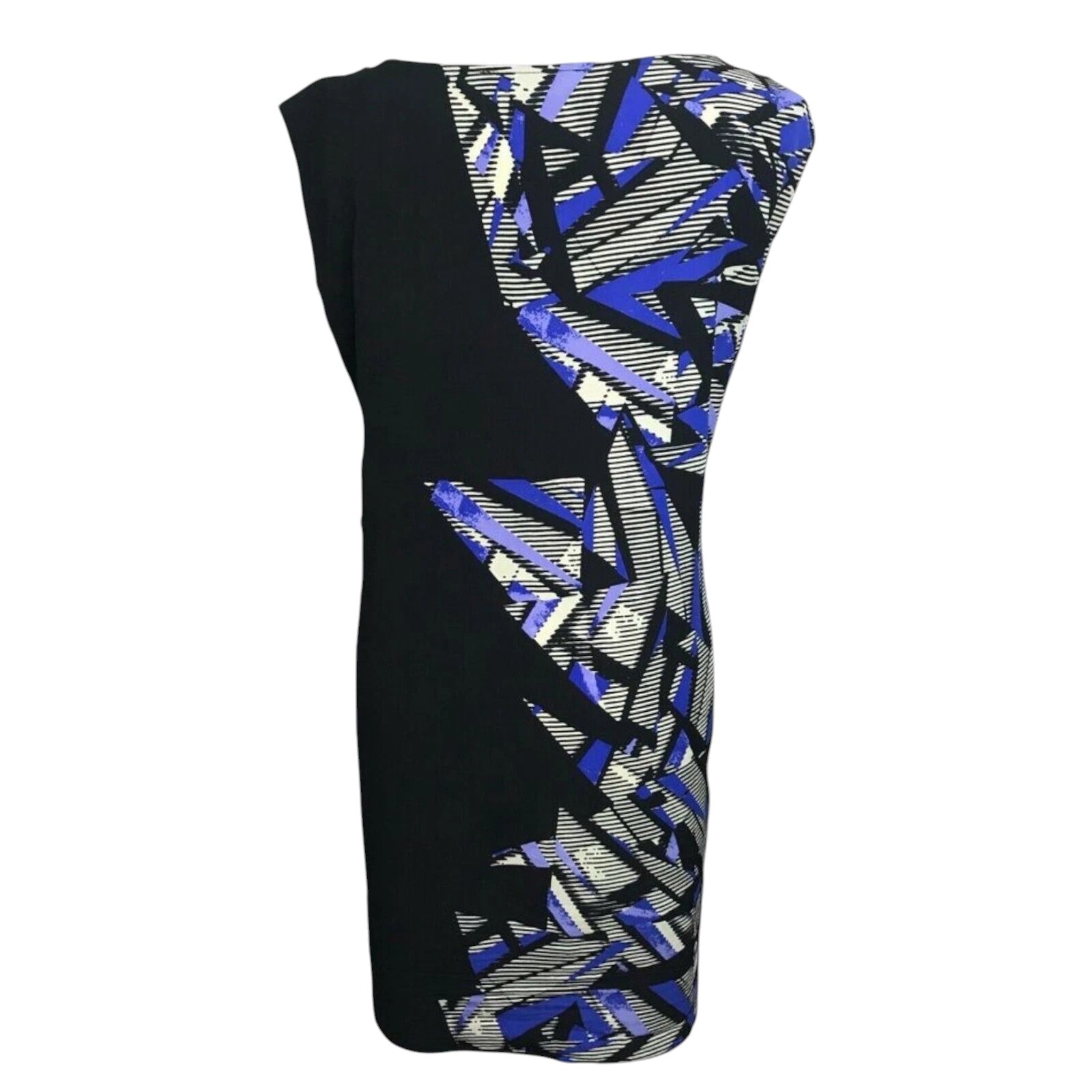 Dorothy Perkins Black Blue Geometric Dress UK 12
