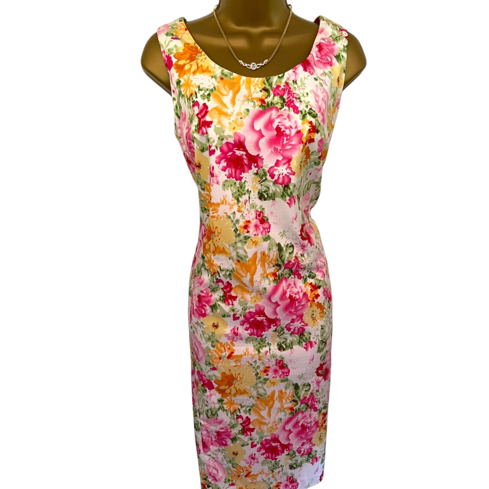Pomodoro Multicoloured Floral Sleeveless Dress UK 12