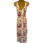 M&S Collection Cream Floral Sleeveless Summer Jersey Dress UK 6