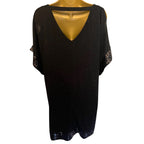 Billie & Blossom Petite Black Sequin Cold Shoulder Dress UK 8