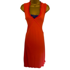 Marc Cain Orange Blue Lace Dress UK 10