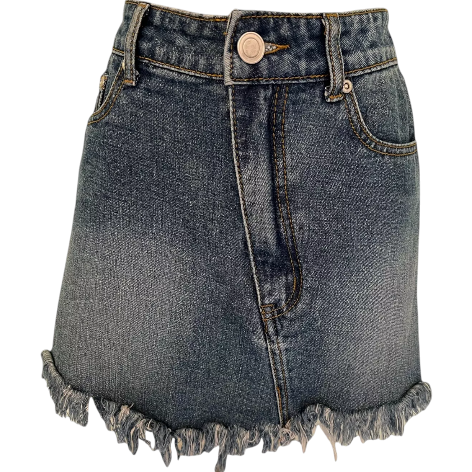 In The Style Frayed Hem Denim Skirt  UK 10