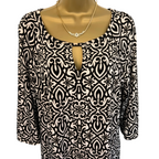 Laundry by Shelli Segal Black & Cream Dress UK 8/ 10