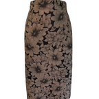 Marella by Max Mara Black & Bronze Floral Skirt UK 12