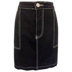 Redial Paris Black Stretch Denim Skirt UK 14