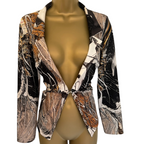Roberto Naldi Abstract Print Fitted Jacket UK 10/12