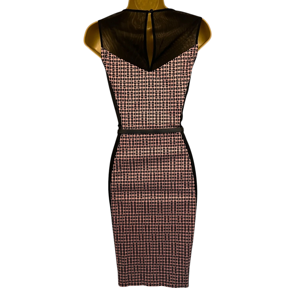 Jonathan Saunders Black Mesh Pink Dress UK 10