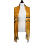 Whistles Mustard Yellow Cotton Fine Knit Waterfall Cardigan UK 8