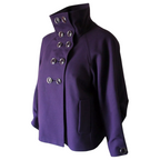 Karen Millen Purple Double Breasted Wool Jacket UK 14
