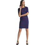Dorothy Perkins Navy & Red Check Dress UK 10