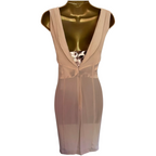 Just Cavalli Cream Silk Leopard Print Corset Dress UK 12