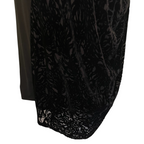 M&S Autograph Black Velvet Flock Asymmetrical Dress UK 14