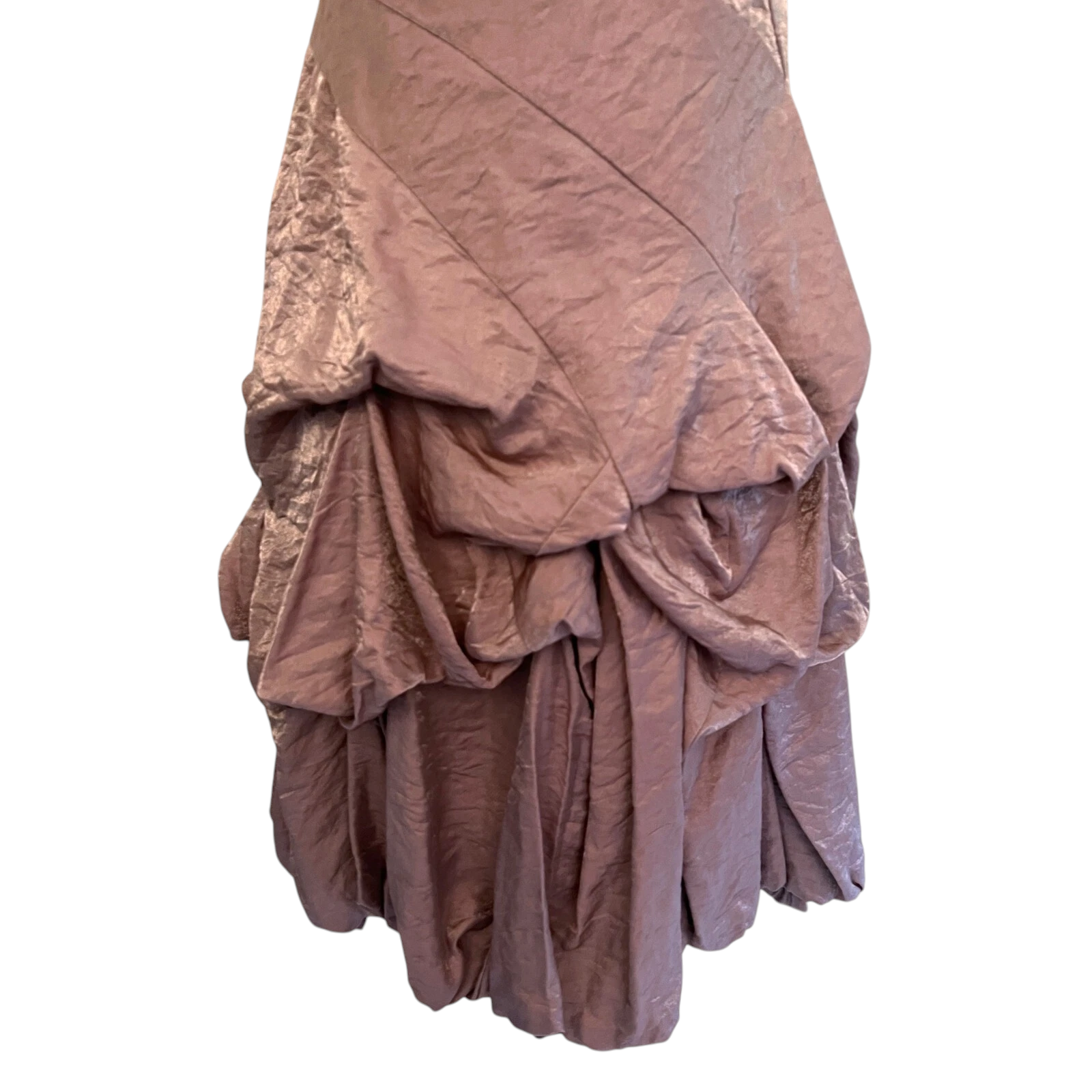Monsoon Dusky Pink Shimmer Ruched Dress UK 10